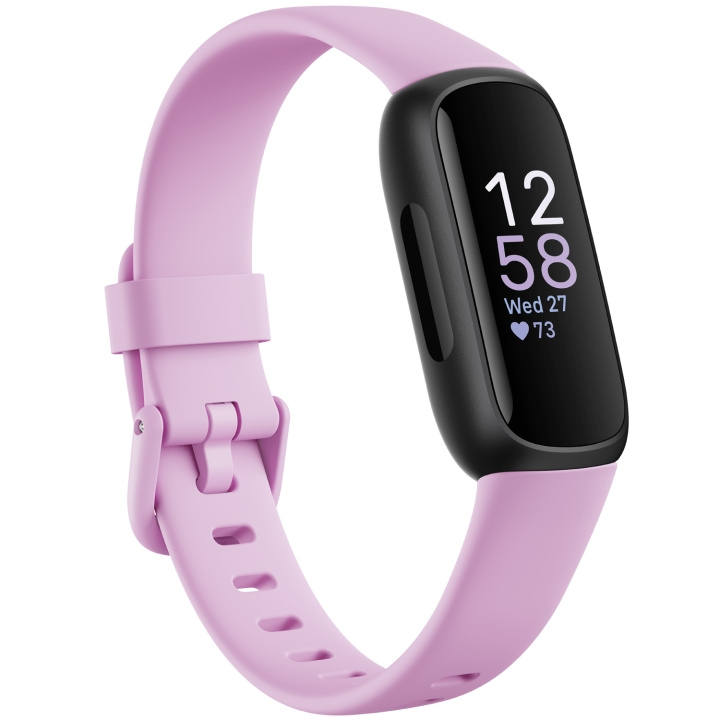 Fitbit Inspire 3, Black/Lilac Bliss in de groep SPORT, VRIJE TIJD & HOBBY / Smartwatch & Activiteitsmeters / Activiteitsarmbanden bij TP E-commerce Nordic AB (C33909)