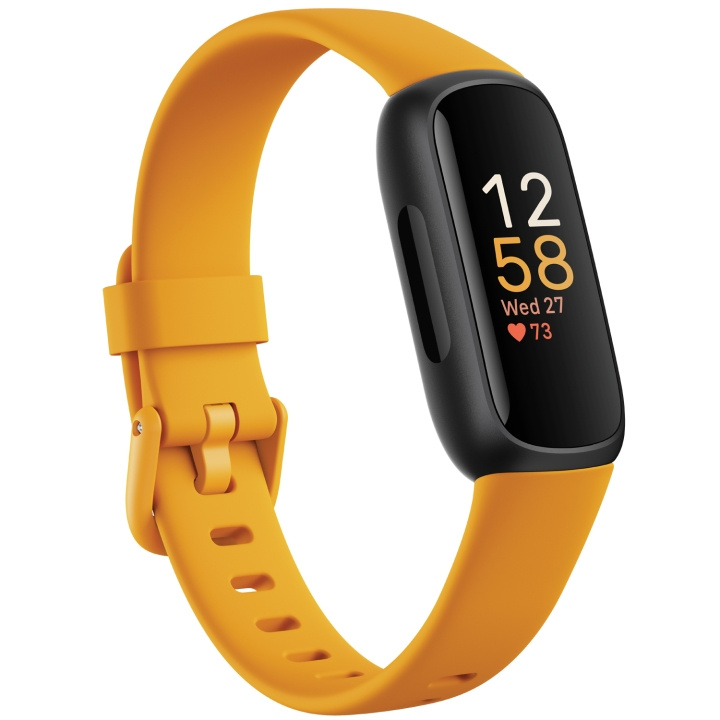 Fitbit Inspire 3, Black/Morning Glow in de groep SPORT, VRIJE TIJD & HOBBY / Smartwatch & Activiteitsmeters / Activiteitsarmbanden bij TP E-commerce Nordic AB (C33910)