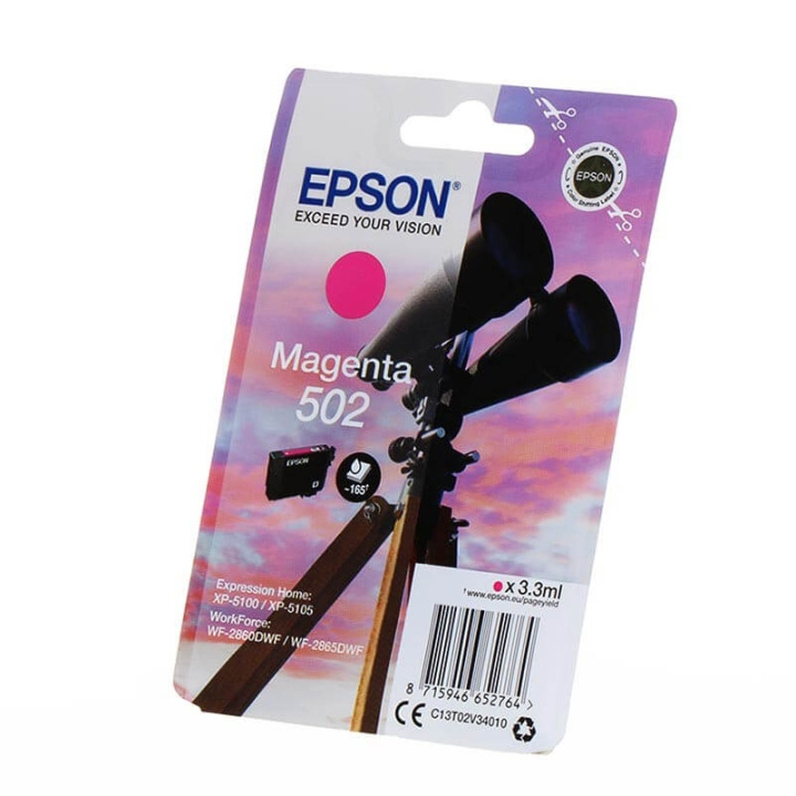EPSON Ink C13T02V34010 502 Magenta Binoculars in de groep COMPUTERS & RANDAPPARATUUR / Printers & Accessoires / Inkt & Toner / Inktpatronen / Epson bij TP E-commerce Nordic AB (C34813)