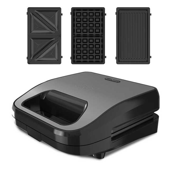 BLACK+DECKER Smörgåsgrill Sandwich Waffle in de groep HUISHOUDEN & TUIN / Huishoudelijke apparaten / Broodroosters & Broodgrills / Tafelgrills & Raclette bij TP E-commerce Nordic AB (C35326)