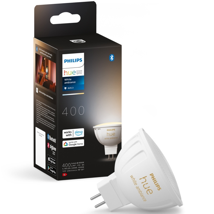 Philips Hue White Ambiance GU5.3 MR16 12V 400lm 1-pack in de groep HUISHOUDEN & TUIN / Smart home / Slimme verlichting bij TP E-commerce Nordic AB (C35390)