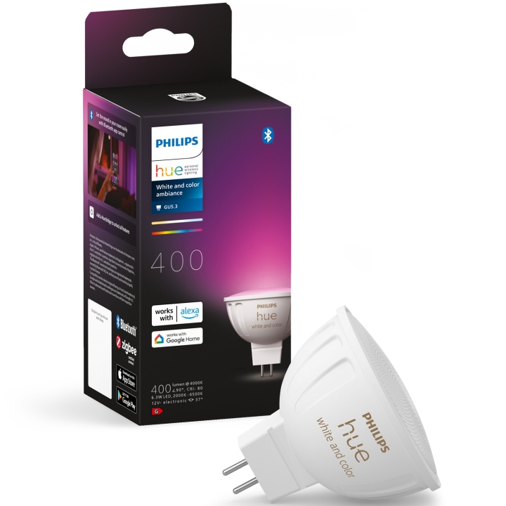 Philips Hue White Color Ambiance GU5.3 MR16 12V 400lm 1-pack in de groep HUISHOUDEN & TUIN / Smart home / Slimme verlichting bij TP E-commerce Nordic AB (C35392)