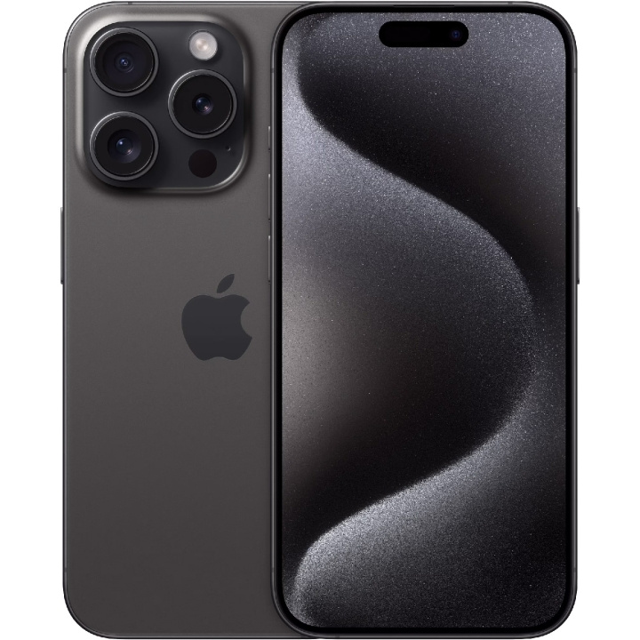 Apple iPhone 15 Pro 128GB Black Titanium in de groep SMARTPHONE & TABLETS / Mobiele telefoons & smartphones bij TP E-commerce Nordic AB (C35412)
