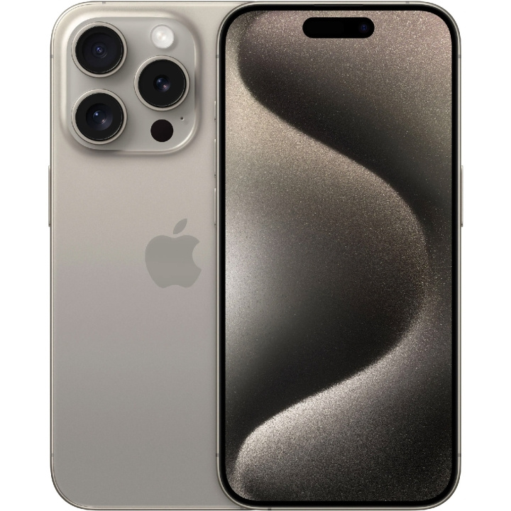 Apple iPhone 15 Pro 256GB Natural Titanium in de groep SMARTPHONE & TABLETS / Mobiele telefoons & smartphones bij TP E-commerce Nordic AB (C35417)