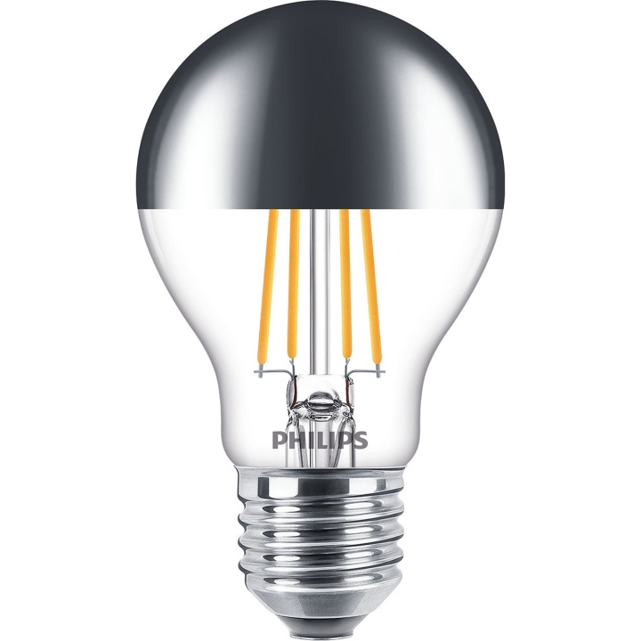 Philips LED E27 Normal Filament Toppförspeglad Dimbar 50W 650lm in de groep HOME ELECTRONICS / Verlichting / LED-lampen bij TP E-commerce Nordic AB (C35435)