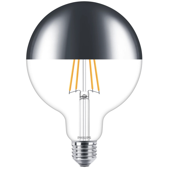 Philips LED E27 G120 Filament Toppförspeglad Dimbar 50W 650lm in de groep HOME ELECTRONICS / Verlichting / LED-lampen bij TP E-commerce Nordic AB (C35436)