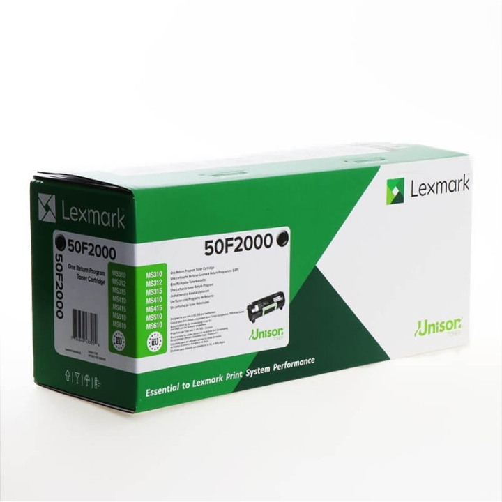 Lexmark Toner 50F2000 Svart, Return in de groep COMPUTERS & RANDAPPARATUUR / Printers & Accessoires / Inkt & Toner / Drums / Lexmark bij TP E-commerce Nordic AB (C36657)