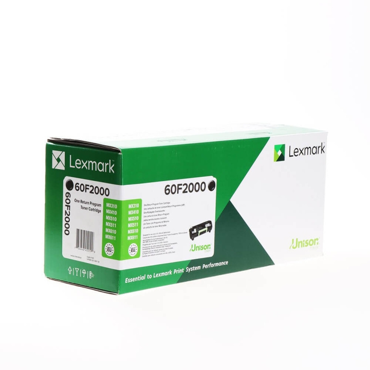 Lexmark Toner 60F2000 Svart, Return in de groep COMPUTERS & RANDAPPARATUUR / Printers & Accessoires / Inkt & Toner / Drums / Lexmark bij TP E-commerce Nordic AB (C36683)