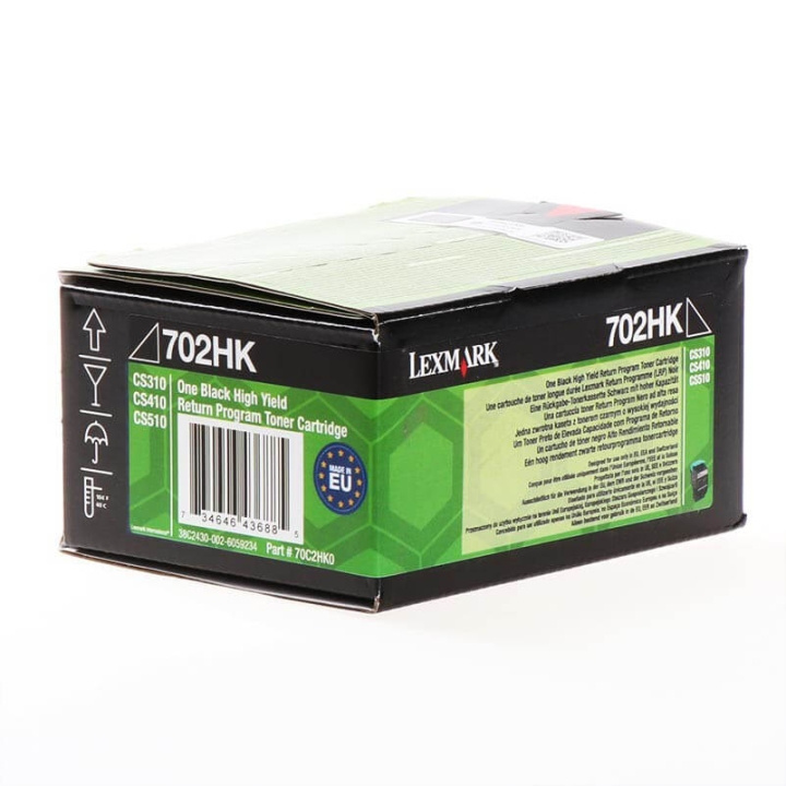 Lexmark Toner 70C2HK0 702 Svart Hög Kapacitet, Retur in de groep COMPUTERS & RANDAPPARATUUR / Printers & Accessoires / Inkt & Toner / Toner / Lexmark bij TP E-commerce Nordic AB (C36694)