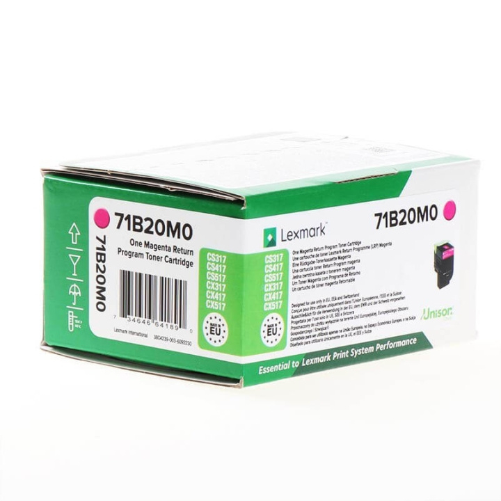 Lexmark Toner 71B20M0 Magenta, Return in de groep COMPUTERS & RANDAPPARATUUR / Printers & Accessoires / Inkt & Toner / Toner / Lexmark bij TP E-commerce Nordic AB (C36699)