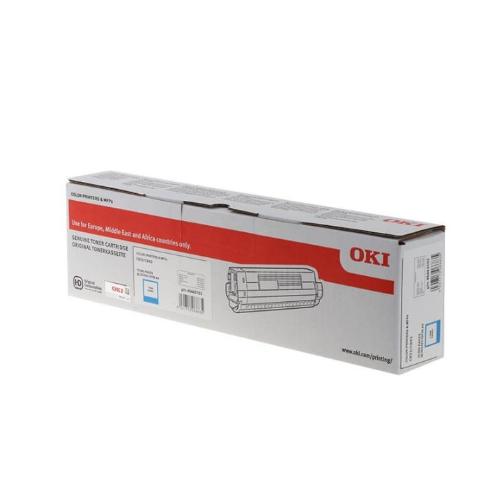 OKI Toner 46443103 Cyan Hög Kapacitet in de groep COMPUTERS & RANDAPPARATUUR / Printers & Accessoires / Inkt & Toner / Toner / OKI bij TP E-commerce Nordic AB (C36874)