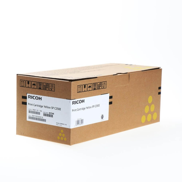 Ricoh Toner 407546 SP C250E Gul in de groep COMPUTERS & RANDAPPARATUUR / Printers & Accessoires / Inkt & Toner / Toner / Ricoh bij TP E-commerce Nordic AB (C36966)