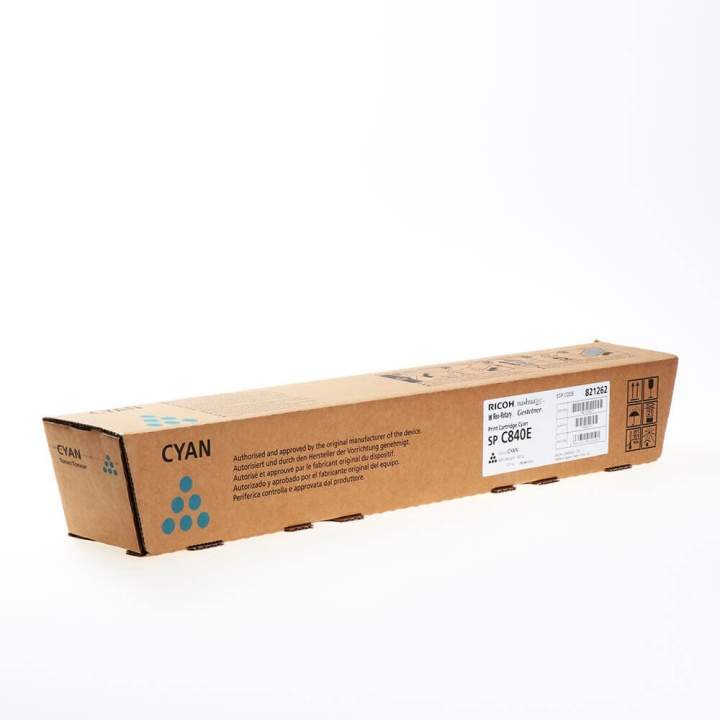 Ricoh Toner 821262 SP C840E Cyan in de groep COMPUTERS & RANDAPPARATUUR / Printers & Accessoires / Inkt & Toner / Toner / Ricoh bij TP E-commerce Nordic AB (C36992)