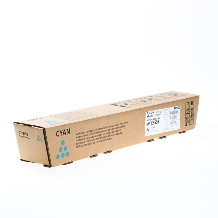 Ricoh Toner 841820 MP C3503 Cyan in de groep COMPUTERS & RANDAPPARATUUR / Printers & Accessoires / Inkt & Toner / Toner / Ricoh bij TP E-commerce Nordic AB (C37009)