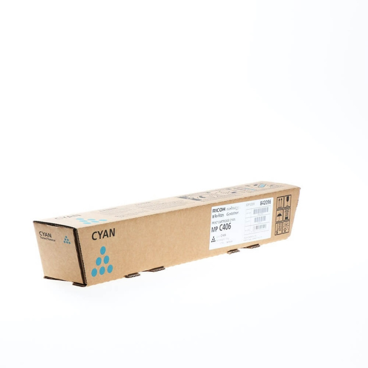 Ricoh Toner 842096 MP C406 Cyan in de groep COMPUTERS & RANDAPPARATUUR / Printers & Accessoires / Inkt & Toner / Toner / Ricoh bij TP E-commerce Nordic AB (C37034)