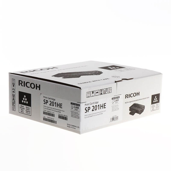 Ricoh Toner 407254 SP 201HE Svart in de groep COMPUTERS & RANDAPPARATUUR / Printers & Accessoires / Inkt & Toner / Toner / Ricoh bij TP E-commerce Nordic AB (C37074)