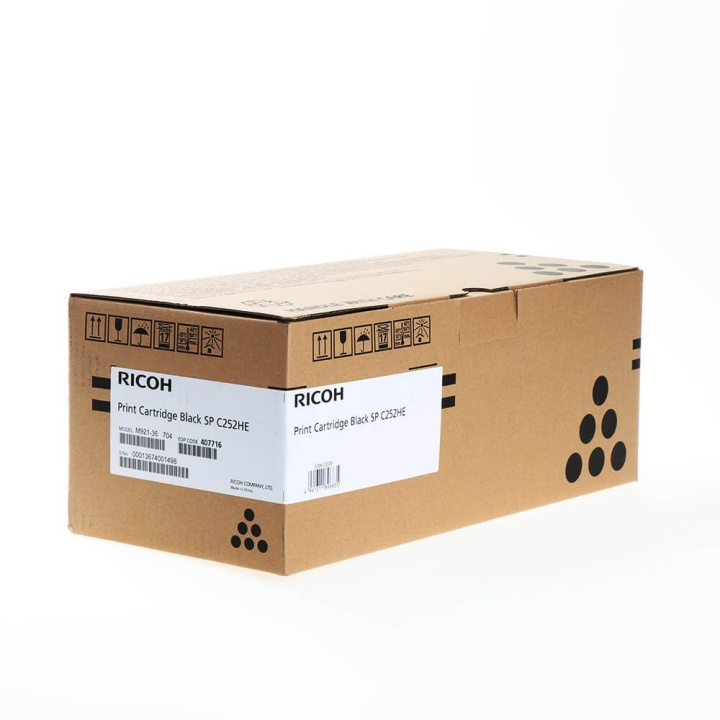 Ricoh Toner 407716 SP C252HE Svart in de groep COMPUTERS & RANDAPPARATUUR / Printers & Accessoires / Inkt & Toner / Toner / Ricoh bij TP E-commerce Nordic AB (C37090)