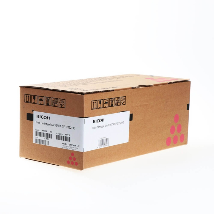 Ricoh Toner 407718 SP C252HE Magenta in de groep COMPUTERS & RANDAPPARATUUR / Printers & Accessoires / Inkt & Toner / Toner / Ricoh bij TP E-commerce Nordic AB (C37092)