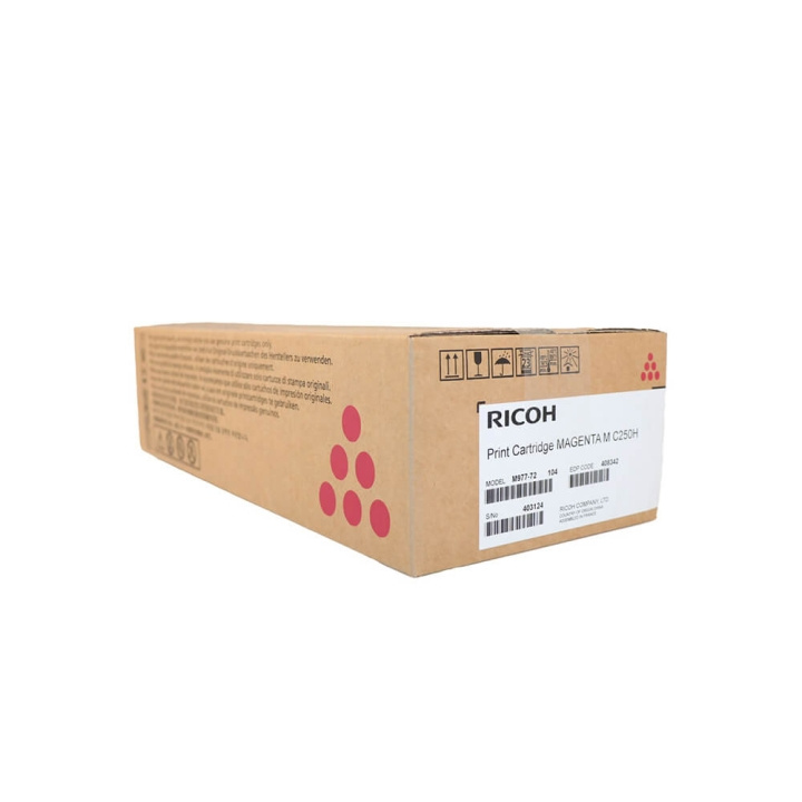 Ricoh Toner 408342 M C250H Magenta in de groep COMPUTERS & RANDAPPARATUUR / Printers & Accessoires / Inkt & Toner / Toner / Ricoh bij TP E-commerce Nordic AB (C37108)