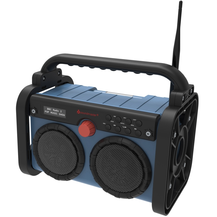 Soundmaster DAB85BL Stereo DAB+/FM bygg/trädgårds-radio med Bluetooth®, LED-belysning & Li-Ion batteri in de groep HOME ELECTRONICS / Audio & Beeld / Luidsprekers & accessoires / Bluetooth-luidsprekers / Draagbare luidsprekers bij TP E-commerce Nordic AB (C37661)