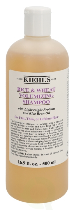 Kiehls Kiehl\'s Rice & Wheat Volumizing Shampoo 500 ml in de groep BEAUTY & HEALTH / Haar & Styling / Haarverzorging / Shampoo bij TP E-commerce Nordic AB (C37852)