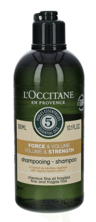 L\'Occitane 5 Ess. Oils Volume & Strenght Shampoo 300 ml in de groep BEAUTY & HEALTH / Haar & Styling / Haarverzorging / Shampoo bij TP E-commerce Nordic AB (C37905)