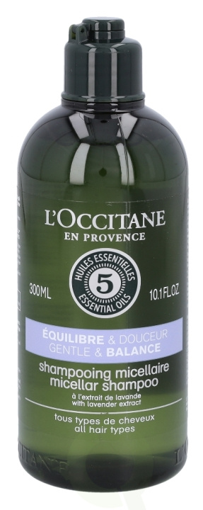 L\'Occitane 5 Ess. Oils Gen. & Bal. Micellar Shampoo 300 ml in de groep BEAUTY & HEALTH / Haar & Styling / Haarverzorging / Shampoo bij TP E-commerce Nordic AB (C37906)