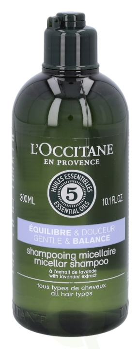L\'Occitane 5 Ess. Oils Gen. & Bal. Micellar Shampoo 300 ml in de groep BEAUTY & HEALTH / Haar & Styling / Haarverzorging / Shampoo bij TP E-commerce Nordic AB (C37906)