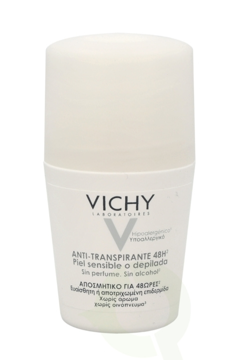 Vichy Deo Antiperspirant 48H Roll On White Cap 50 ml in de groep BEAUTY & HEALTH / Geuren & Parfum / Deodorant / Deodorant voor mannen bij TP E-commerce Nordic AB (C38041)