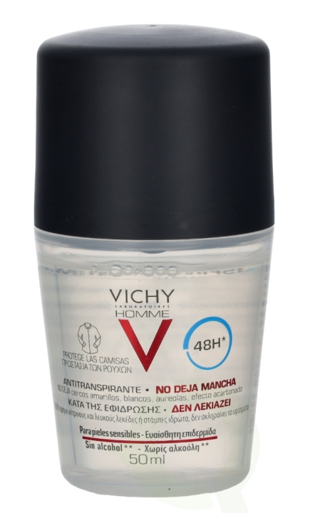 Vichy Homme 48H Anti-Transpirant Deo Roll-On 50 ml in de groep BEAUTY & HEALTH / Geuren & Parfum / Deodorant / Deodorant voor vrouwen bij TP E-commerce Nordic AB (C38044)