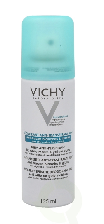 Vichy 48H Anti-Transpirant Anti-Traces Deo Spray 125 ml in de groep BEAUTY & HEALTH / Geuren & Parfum / Deodorant / Deodorant voor mannen bij TP E-commerce Nordic AB (C38051)