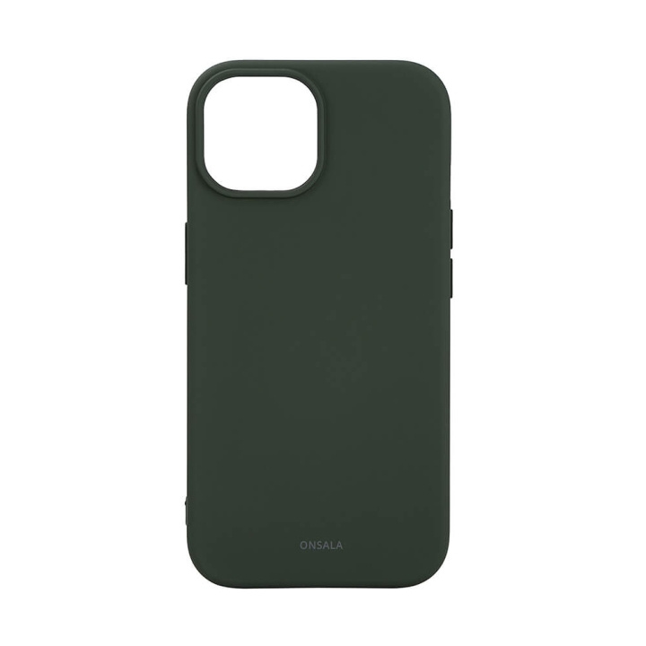 ONSALA Mobilskal med Silikonkänsla MagSeries Olive Green - iPhone 15 in de groep SMARTPHONE & TABLETS / Mobielbescherming / Apple / iPhone 15 bij TP E-commerce Nordic AB (C38348)