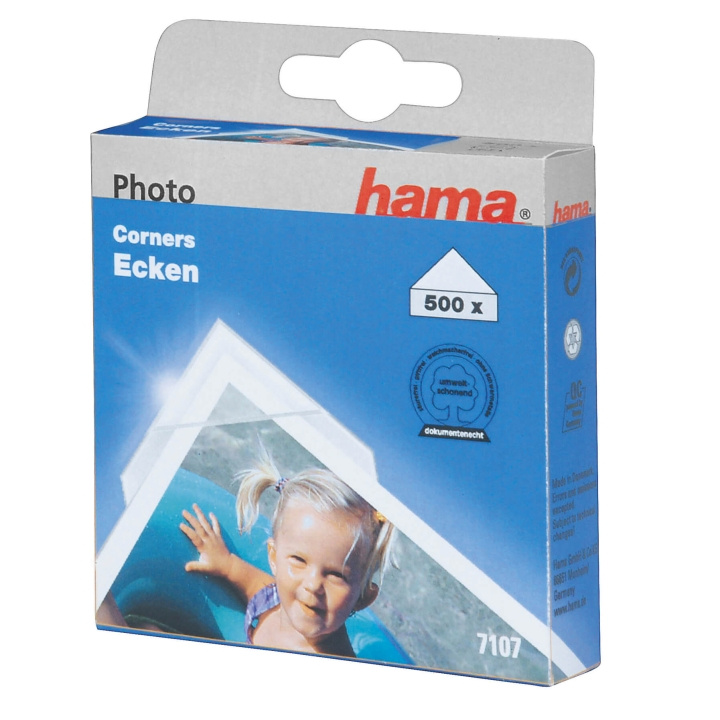 HAMA Fotohörn 500 st Självhäftande 10 st/förp. in de groep HOME ELECTRONICS / Foto & Video / Fotoapparatuur / Overige bij TP E-commerce Nordic AB (C38356)