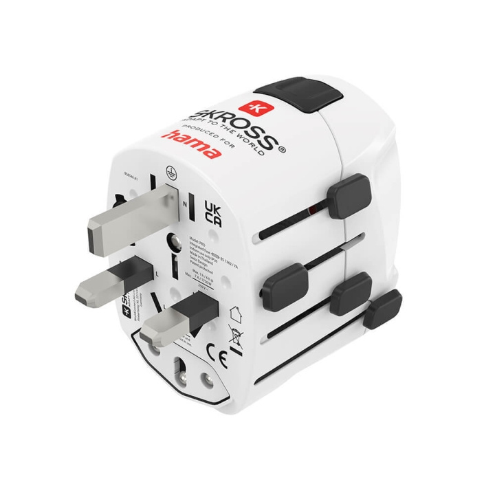 Hama Reseadapter Världen Pro EU-WORLD 3-stift in de groep HUISHOUDEN & TUIN / Elektriciteit & Verlichting / Reisadapters bij TP E-commerce Nordic AB (C38372)