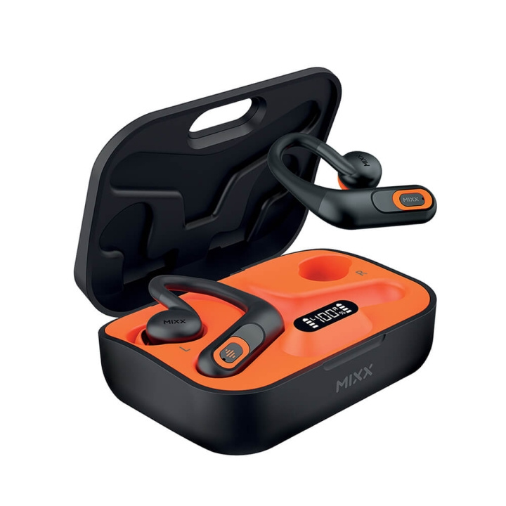 MIXX Hörlur Sports Charge In-Ear Hook TWS Svart/Orange in de groep HOME ELECTRONICS / Audio & Beeld / Koptelefoon & Accessoires / Koptelefoon bij TP E-commerce Nordic AB (C38388)