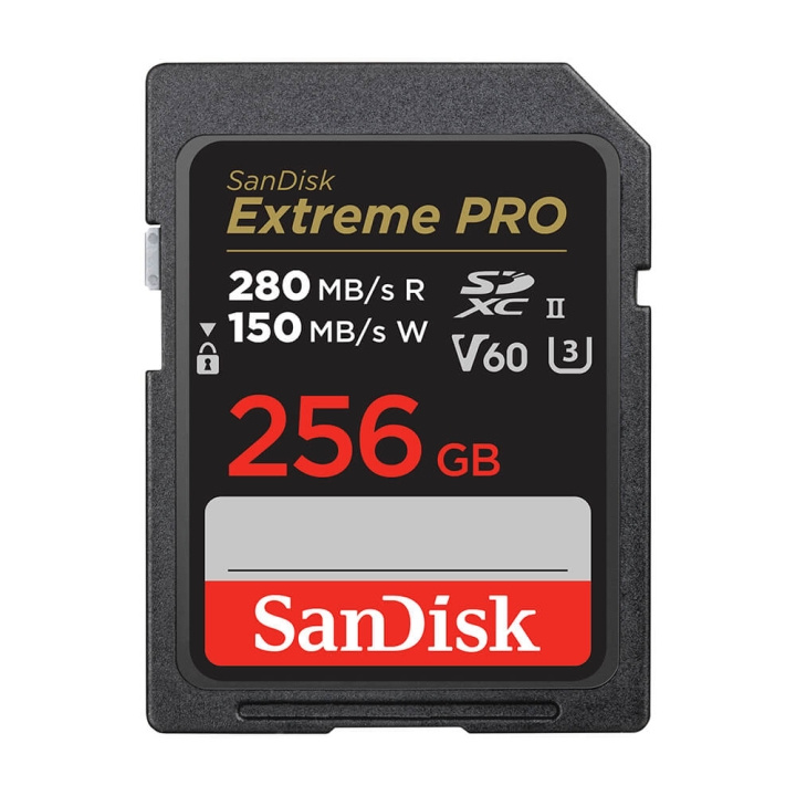 SanDisk Extreme Pro 256GB 280MB/s V60 C10 UHS-II in de groep HOME ELECTRONICS / Opslagmedia / Geheugenkaarten / SD/SDHC/SDXC bij TP E-commerce Nordic AB (C38408)