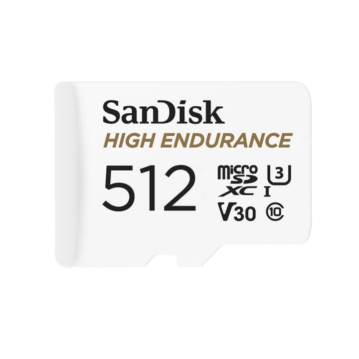 SANDISK Minneskort MicroSDXC 512GB High Endurance med adap in de groep HOME ELECTRONICS / Opslagmedia / Geheugenkaarten / MicroSD/HC/XC bij TP E-commerce Nordic AB (C38414)