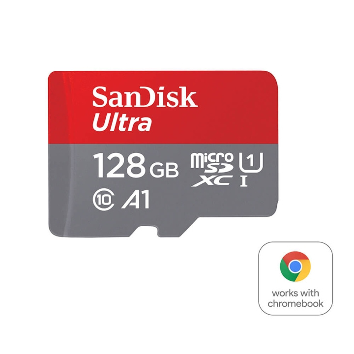SanDisk Ultra microSDXC 128GB Chromebooks 140MB/s UHS-I Adap in de groep HOME ELECTRONICS / Opslagmedia / Geheugenkaarten / MicroSD/HC/XC bij TP E-commerce Nordic AB (C38417)
