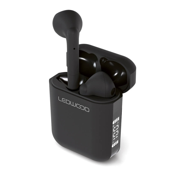 LEDWOOD Hörlur Apollo TWS True Wireless In-Ear Svart Mic in de groep HOME ELECTRONICS / Audio & Beeld / Koptelefoon & Accessoires / Koptelefoon bij TP E-commerce Nordic AB (C38422)