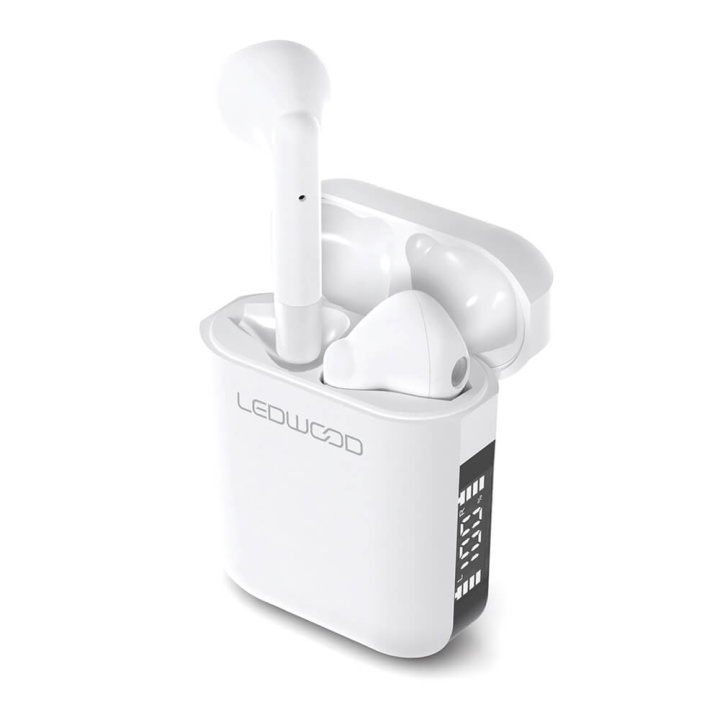 LEDWOOD Hörlur Apollo TWS True Wireless In-Ear Vit Mic in de groep HOME ELECTRONICS / Audio & Beeld / Koptelefoon & Accessoires / Koptelefoon bij TP E-commerce Nordic AB (C38423)