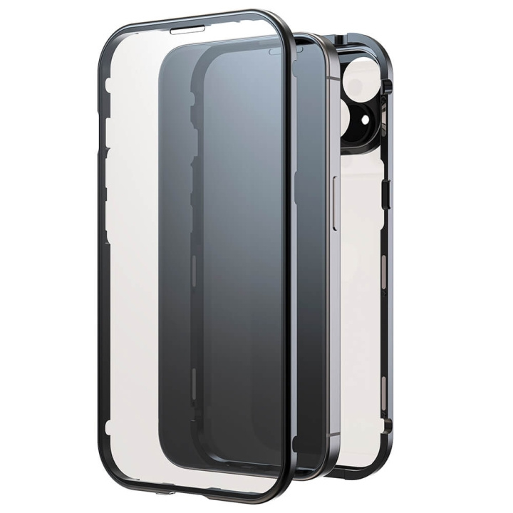 Hama Black Rock 360° Mobilfodral Glas iPhone 15 Transp/Svart in de groep SMARTPHONE & TABLETS / Mobielbescherming / Apple / iPhone 15 bij TP E-commerce Nordic AB (C38442)