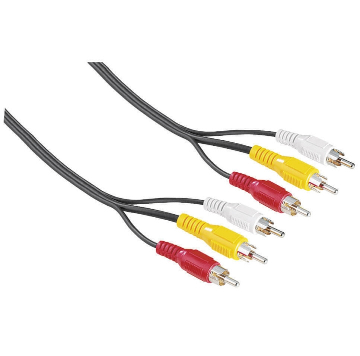 Hama EXXTER Kabel 3xRCA-3xRCA 2 m 3xHane-3xHane in de groep HOME ELECTRONICS / Kabels & Adapters / RCA / Kabels bij TP E-commerce Nordic AB (C38508)