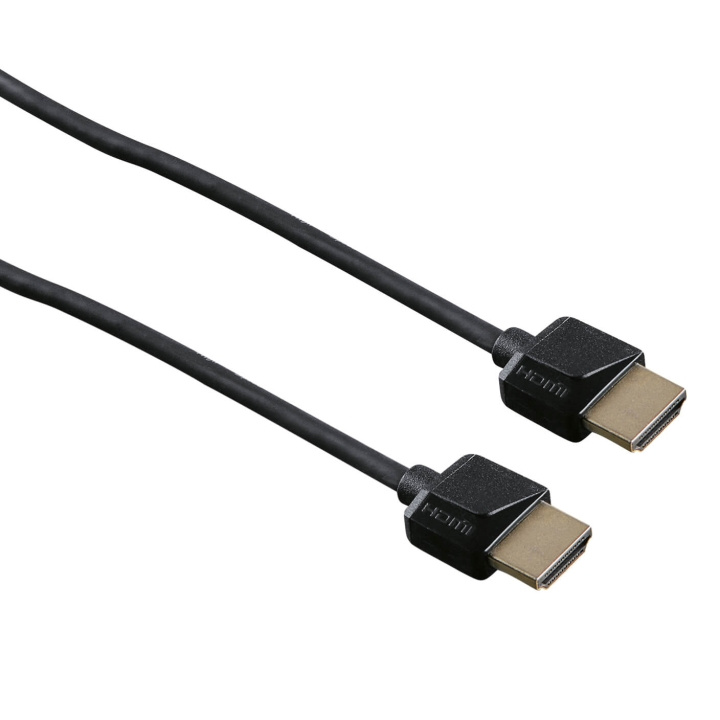 HAMA Kabel HDMI Ethernet Flexislim Svart 1.5m in de groep HOME ELECTRONICS / Kabels & Adapters / HDMI / Kabels bij TP E-commerce Nordic AB (C38526)