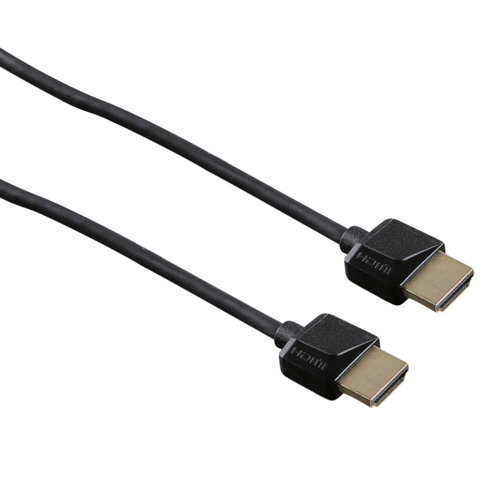 Hama Kabel HDMI Ethernet Flexislim Zwart 1,5m in de groep HOME ELECTRONICS / Kabels & Adapters / HDMI / Kabels bij TP E-commerce Nordic AB (C38526)