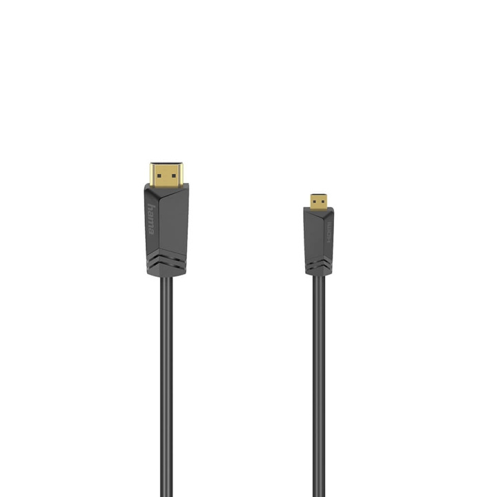 Hama Kabel HDMI Hoge Snelheid Type A-D 4K 18 Gbit/s 1,5m Zwart in de groep HOME ELECTRONICS / Kabels & Adapters / HDMI / Kabels bij TP E-commerce Nordic AB (C38592)