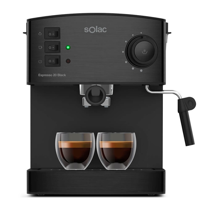 Solac Espressomaskin Taste Classic M80 Svart in de groep HUISHOUDEN & TUIN / Huishoudelijke apparaten / Koffiezetapparaten en accessoires / Espressomachines bij TP E-commerce Nordic AB (C38767)