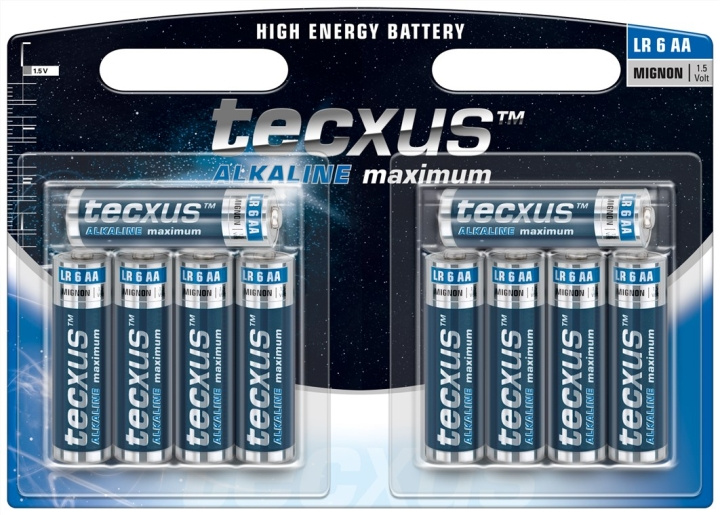 tecxus LR6/AA (Mignon) batterij, 10 stks. blister Alkali-mangaan batterij (alkaline), 1,5 V in de groep HOME ELECTRONICS / Batterijen & Opladers / Batterijen / Batterijen voor hoortoestellen bij TP E-commerce Nordic AB (C38851)