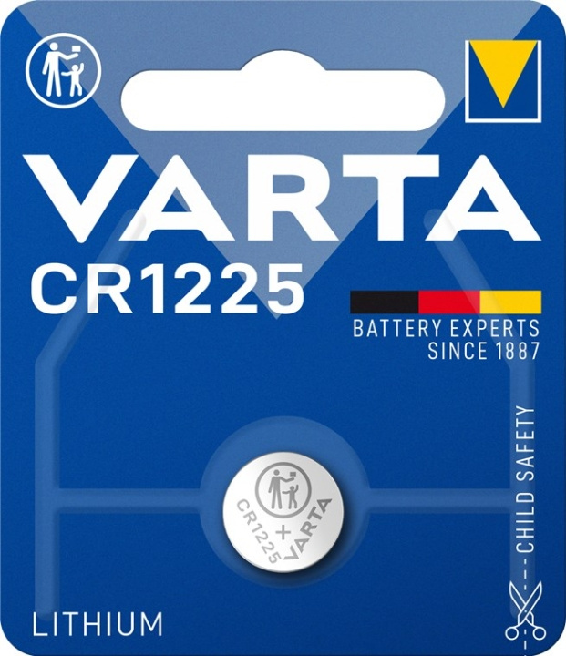 Varta CR1225 (6225) batterij, 1 stk. blister lithium knoopcel, 3 V in de groep HOME ELECTRONICS / Batterijen & Opladers / Batterijen / Knoopcel bij TP E-commerce Nordic AB (C38856)