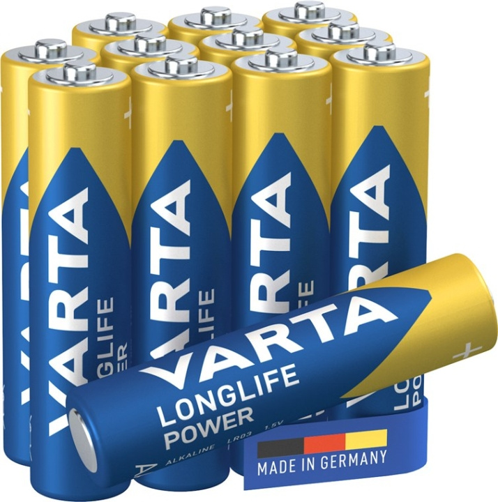 Varta LR03/AAA (Micro) (4903) batterij, 12 stks. box Alkali-mangaan batterij (alkaline), 1,5 V in de groep HOME ELECTRONICS / Batterijen & Opladers / Batterijen / AAA bij TP E-commerce Nordic AB (C38867)