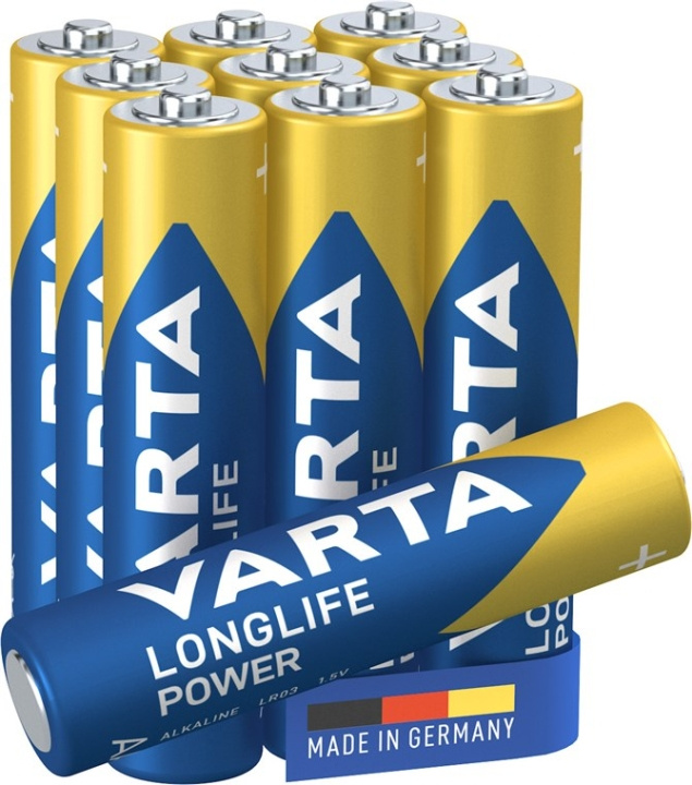 Varta LR03/AAA (Micro) (4903) batterij, 10 stks. blister Alkali-mangaan batterij (alkaline), 1,5 V in de groep HOME ELECTRONICS / Batterijen & Opladers / Batterijen / AAA bij TP E-commerce Nordic AB (C38886)